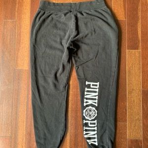 Pink cropped sweatpants